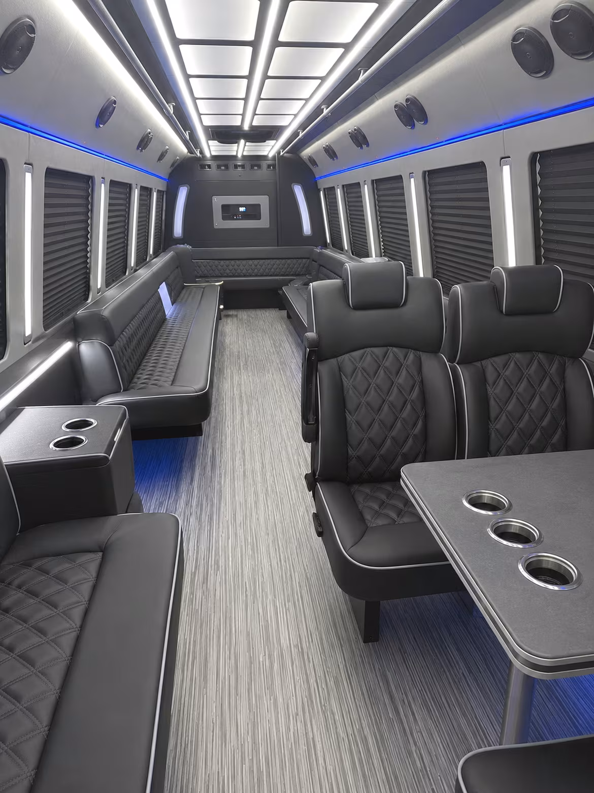 cuyahoga falls 25 passenger party bus inside