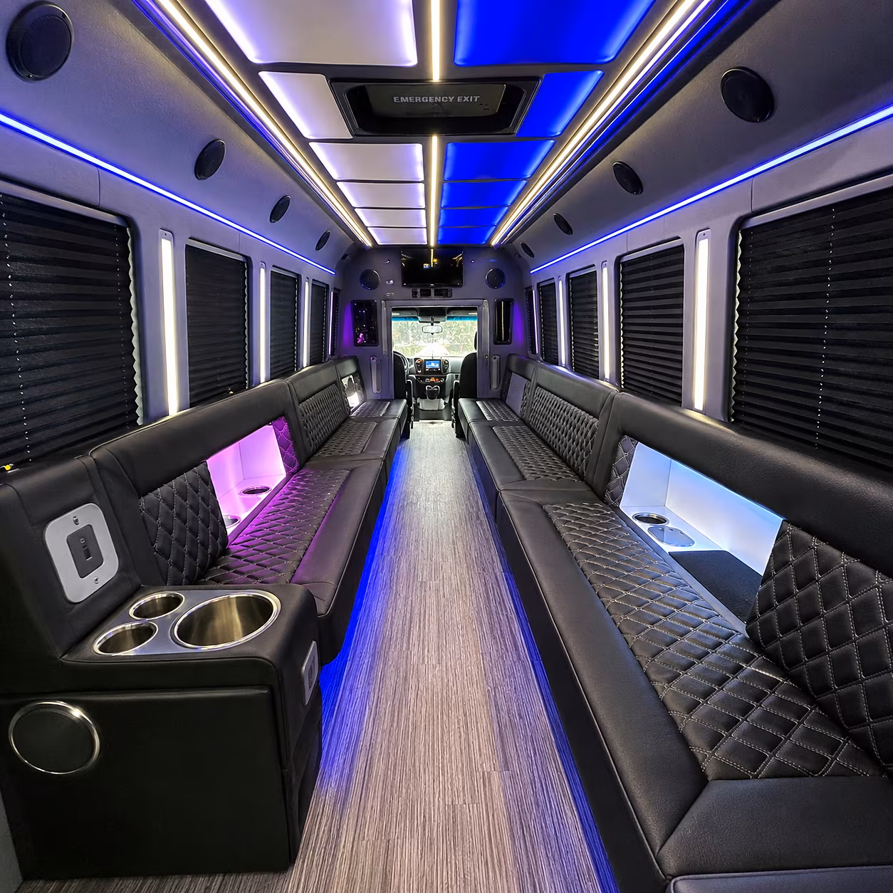 cuyahoga falls party bus rental interior