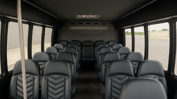 Interior of Charter Bus Company Dublin's 18 Passenger Minibus in Dublin