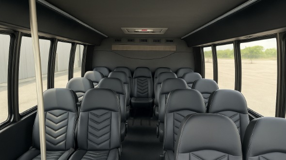 Interior of Charter Bus Company Dublin's 30 Passenger Minibus in Dublin
