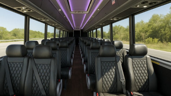 Interior of Charter Bus Company Dublin's 35 Passenger Minibus in Dublin