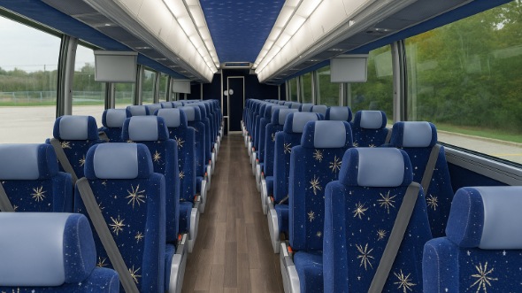 Interior of Charter Bus Company Dublin's 50 Passenger Charter Bus in Dublin