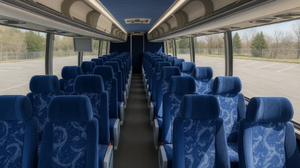 Interior of Charter Bus Company Dublin's 55 Passenger Charter Bus in Dublin