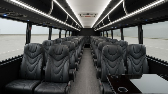 cuyahoga falls 20 passenger minibus inside