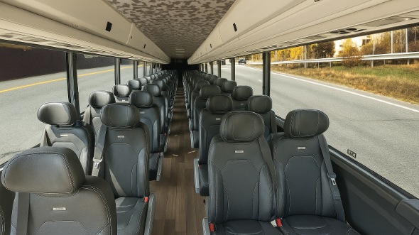 cuyahoga falls 35 passenger minibus inside