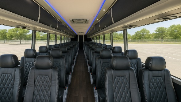 cuyahoga falls 50 passenger charter bus inside