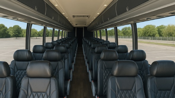 cuyahoga falls 56 passenger charter bus inside
