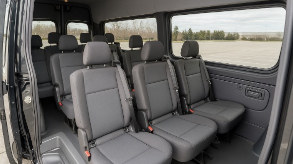 cuyahoga falls sprinter van with driver inside