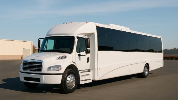 Exterior of Charter Bus Company Mentor's Party Bus in Mentor